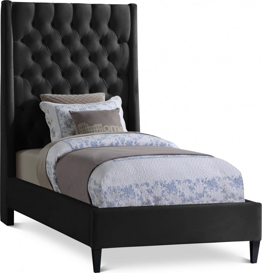 Fritz Velvet Twin Bed