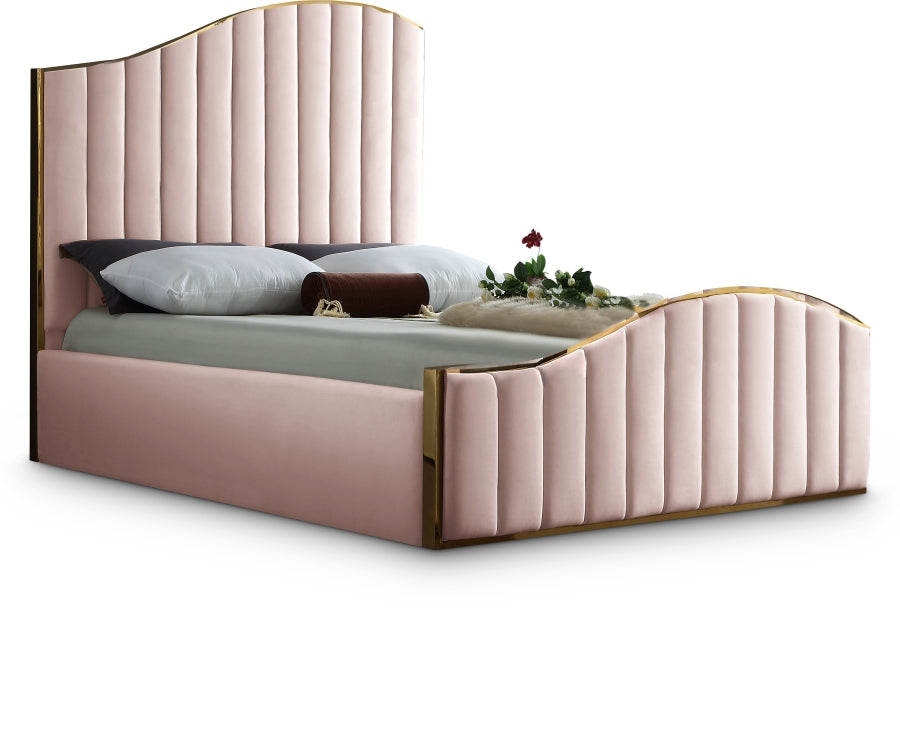 Jolie Velvet Bed - Queen