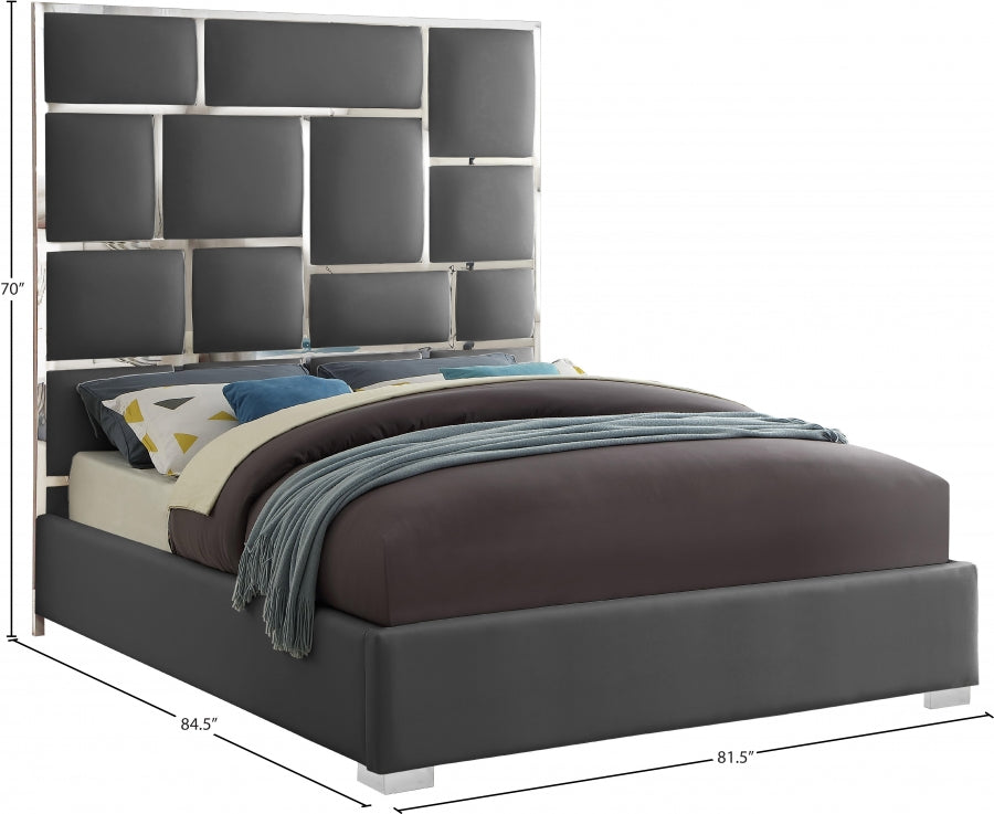 Milan Faux Leather Bed - King