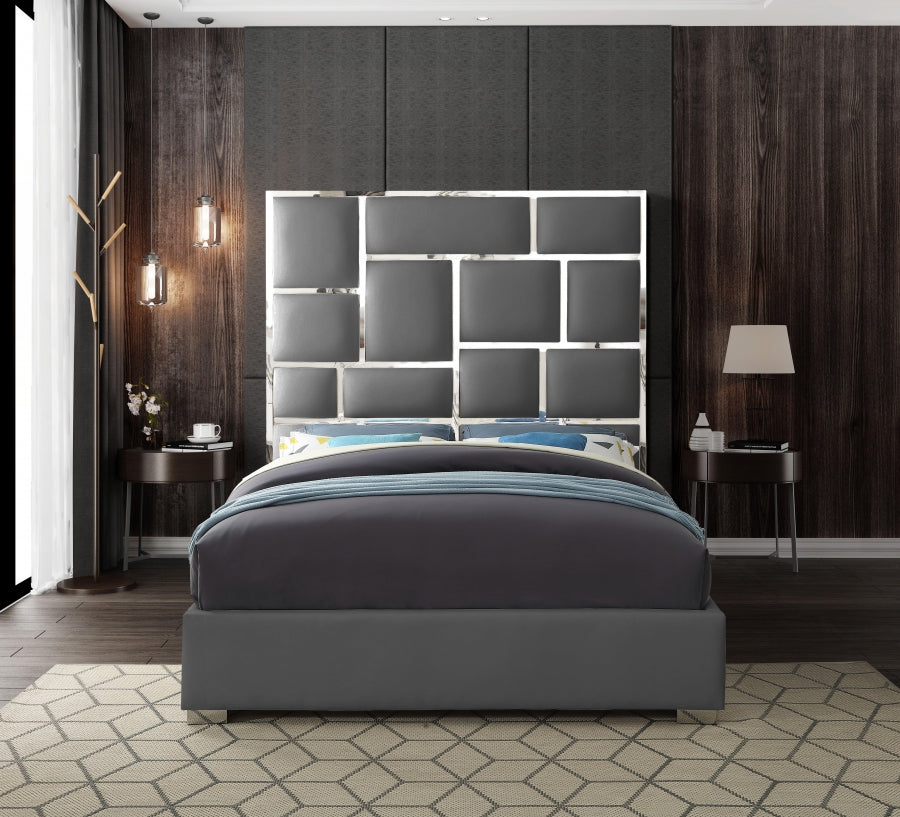 Milan Faux Leather Bed - King